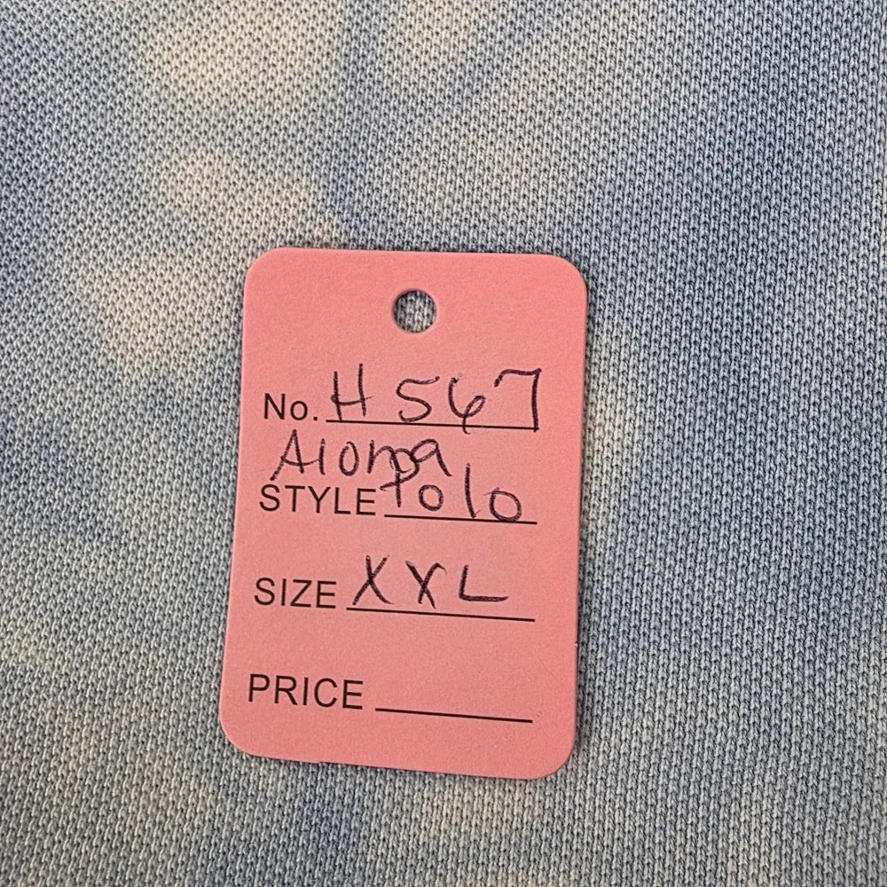 Polo Ralph Lauren Mens XXL Blue Tie Dye Aloha Hawaii Graphic Polo Shirt H567